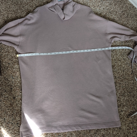 (aerie) Dusty Pink Turtle Neck Sweatshirt Dress Lg - Picture 14 of 15
